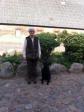 Ms. Marianne Graversen and <a href="/ajaxhund.php?hund=Ravensbank%20Wicked" data-toggle="modal" data-target="#myModal" data-remote="false" >Ravensbank Wicked (Wicked)</a> on the day where they have taken a 1st prize in novice Field Trial Test. <span id="copyright">&copy;Marianne Graversen</span>